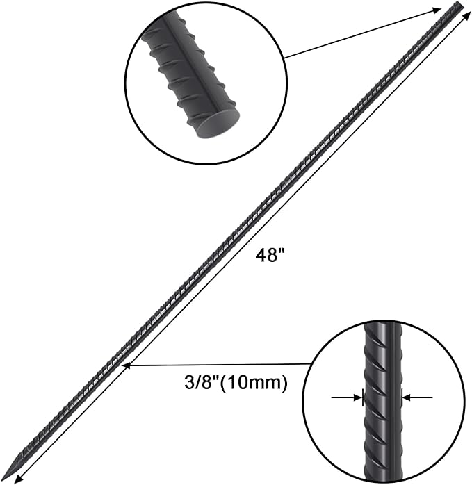 VVOKGO Rebar Stakes 48 Inch 16-Pack Concrete Form Stakes Heavy Duty Straight - Image 2