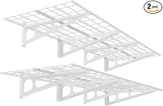 FLEXIMOUNTS 2-Pack 2x6ft 24-inch-by-72-inch Wall Shelf Garage Storage Rack by FLEXIMOUNTS