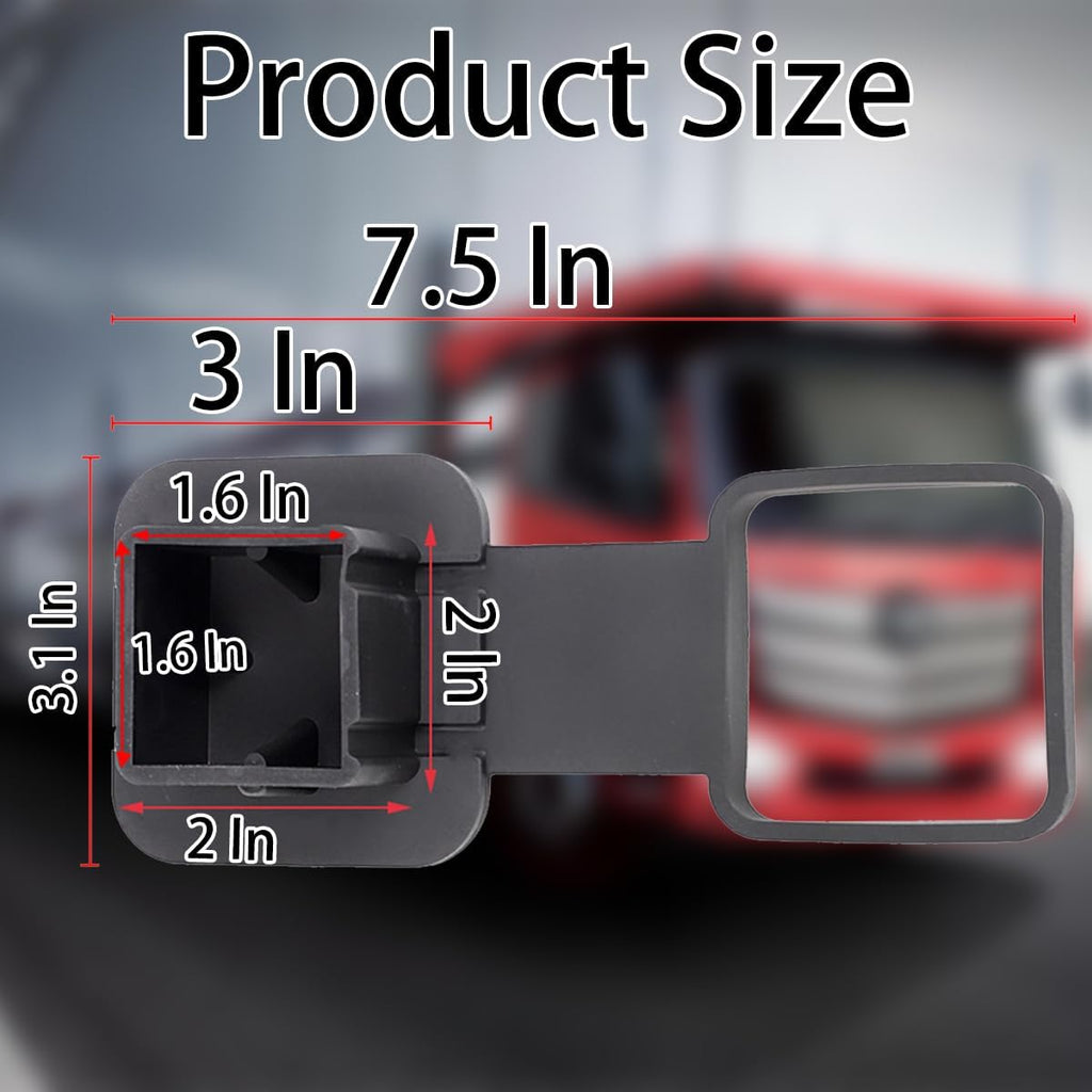 Osilly 2 Inch Trailer Hitch Cover, American Flag Tube Plug Insert Cap Fit for 2" Receivers, Car Exterior Accessories, US Patriotic Tow Hitch Cover for Most Vehicles, SUV, RV, Pickup, ATV (Red)