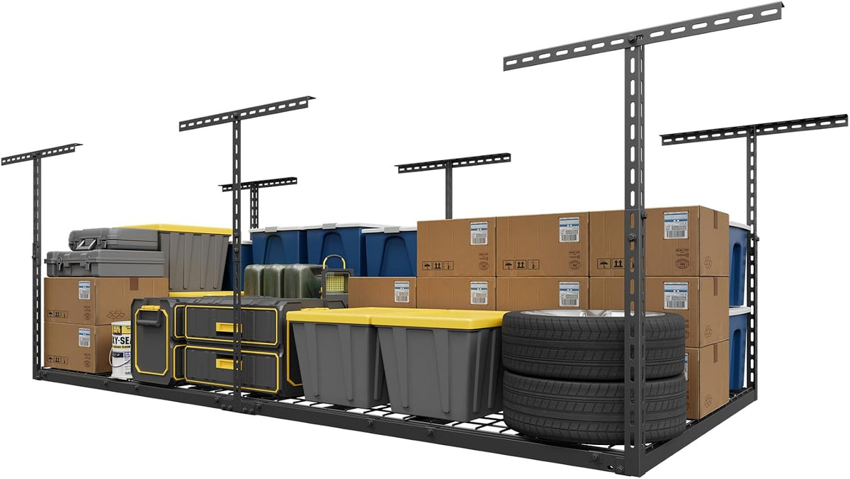 4x8ft overhead garage storage rack 750lbs capacity, 26"-40", main product view