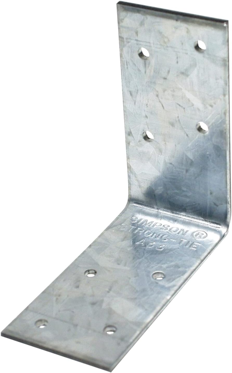 simpson strong-tie a33 a-series framing angle - 3 shown in use