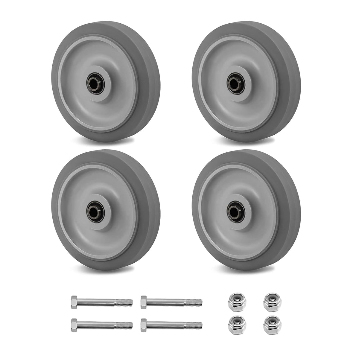 5 inch thermoplastic rubber caster wheels (set of, main product view