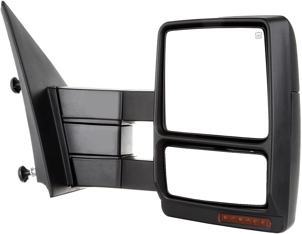 Passenger Side Heated Towing Mirrors Fits 2007-2014 for Ford for F-150 Pickup Truck, Power Adjusted View Mirror with Turn Signal Indicator