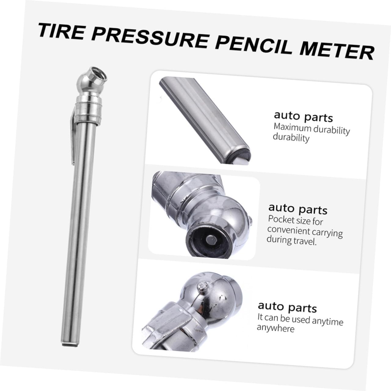 5Pcs Car Tire Pressure Gauge Pen Accurate Tire Pressure Checker Portable Auto Tire Repair Tool for Safe Driving Compact and Lightweight Design