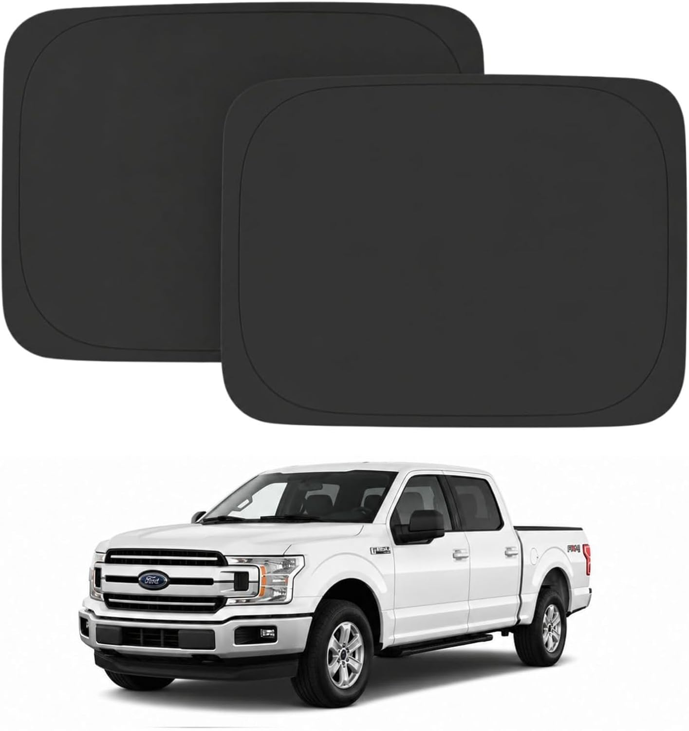 Car Window Shades for 2015-2025 Fo'rd F150 Rear Side Window Shade | Breathable Car Privacy Window Covers, UV Protection & Heat Insulation, Sunshade for Baby Camping Napping, 2PCS