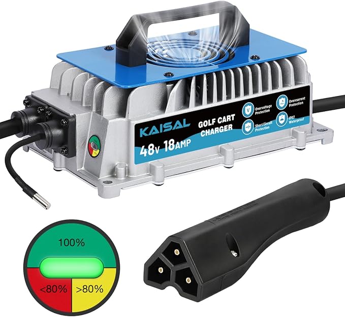EZGO Golf Cart Charger 48 Volt 18 AMP Golf Cart Battery Charger 1250W by KAISAL