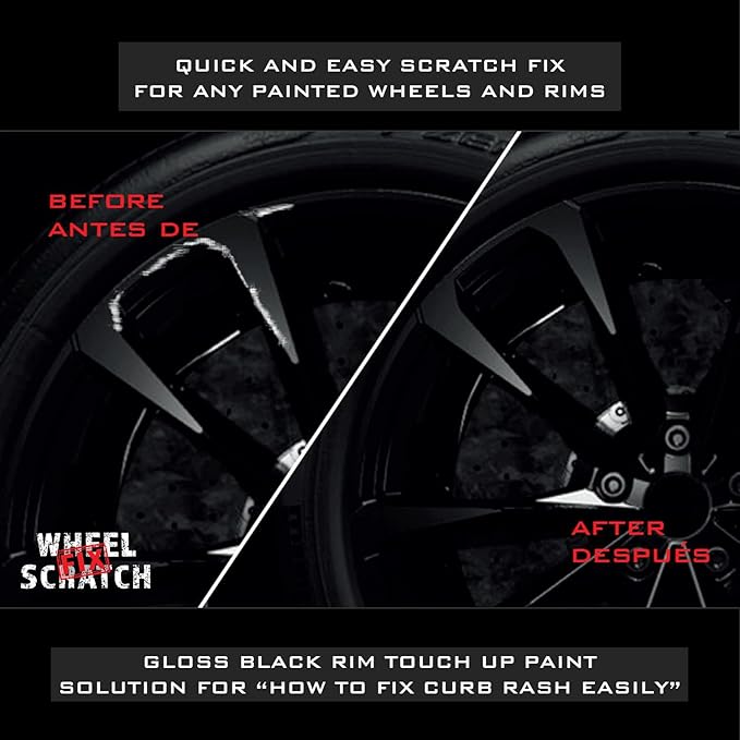 Gloss Black Rim Touch Up Paint Kit, Car Wheel Scratch Repair Kit, Wheel Touch - Image 2