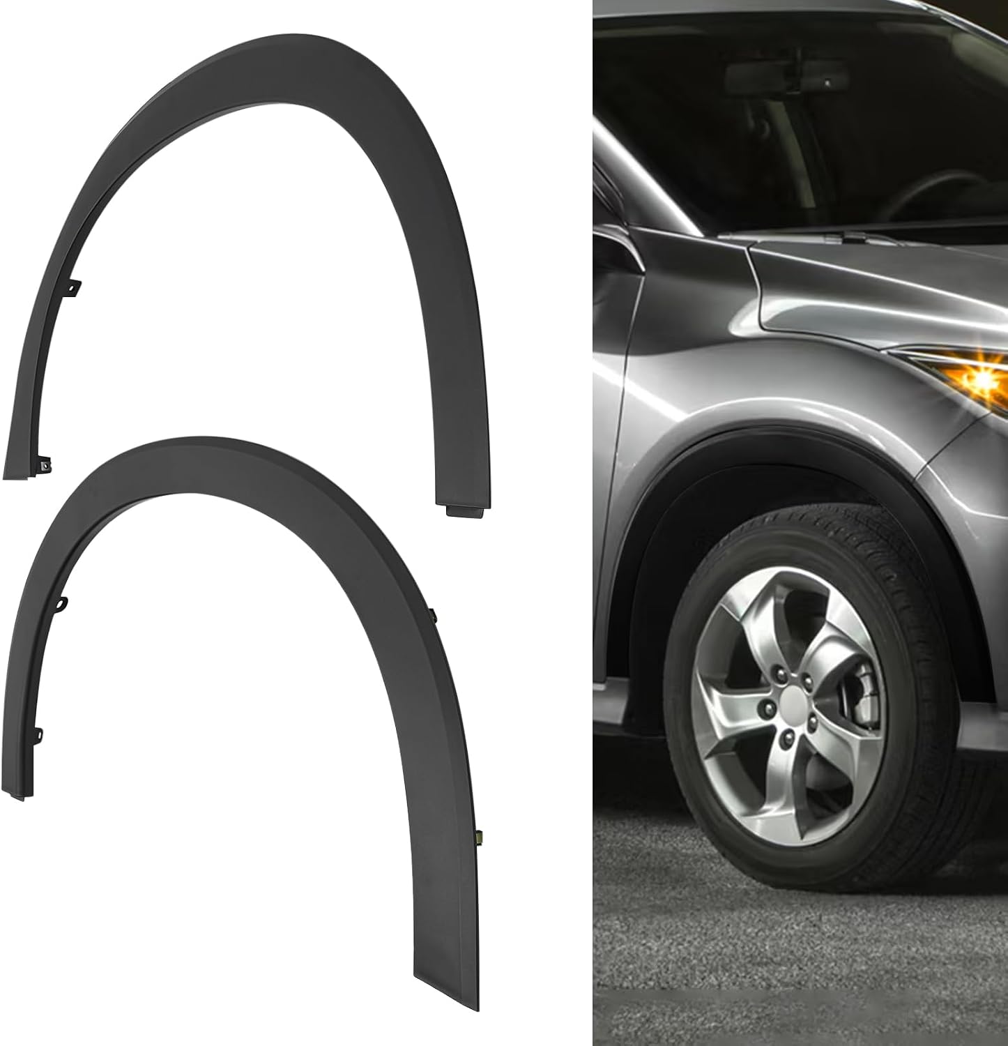 Pair Front Wheel Fender Flares for H0nda HR-V 2016-2022, Left&Right Side Front Wheel Arch Molding Trims 74165TLAA02 74115TLAA02