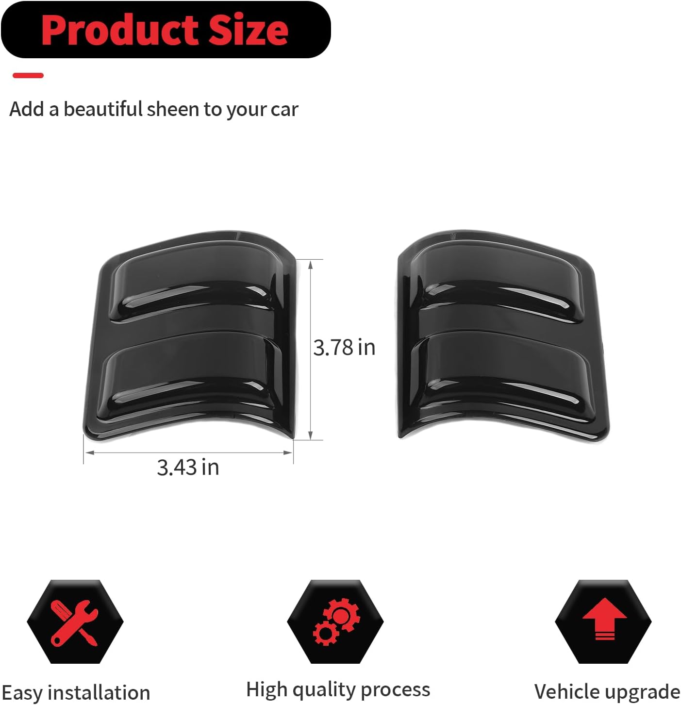 RT-TCZ Smoked Black Rearview Mirror Turn Signal Light Cover Trim Decoration Exterior Accessories for Ford F250/F350/F450/F550 2008-2016