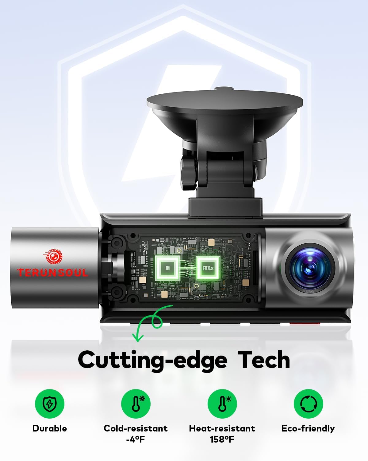 4k+4k+1080p 3 channel dash cam, free 128gb card, view 9