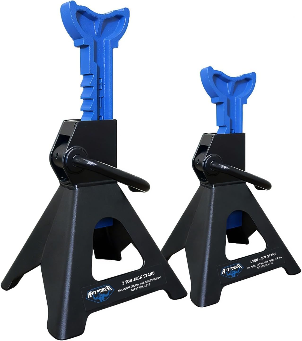ANTPOWER Jack Stands 3 Ton (6,600 LBs) Heavy Duty Car Jacks Stand,11.2"-16.8" Adjustable Height for Lifting Automotive Small SUV, Pickup 1 Pair