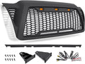 Mesh Front Grill with Amber LED, Compatible with The Following Models: Toyota Tacoma 2005-2011, Matte Black Shell TRD Pro Aftermarket (Parrilla para Tacoma)