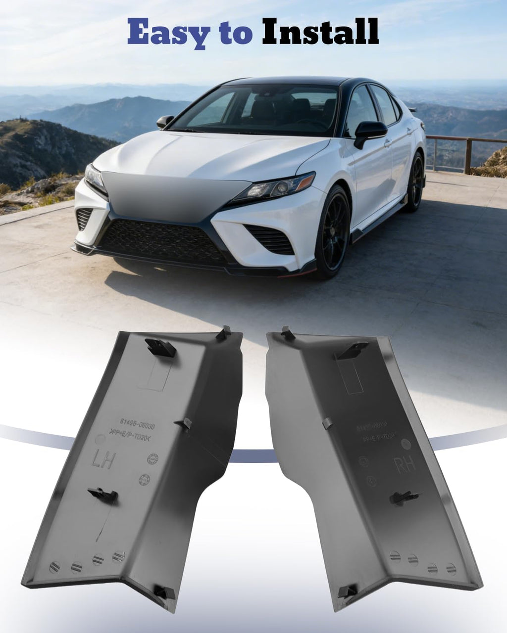 2Pcs Rear Left and Right Tail Light Combination Lamp Cover Fit for Toyota Camry 2019-2024 Replace 81497-06030, 81498-06030, 81498-06070