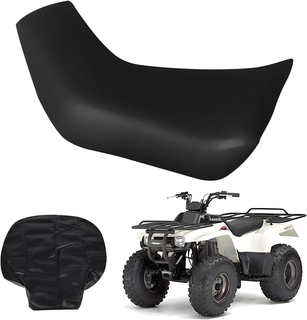 Upgraded 1.2mm Heavy Duty Seat Cover Replacement for 1988-2011 Kawasaki Bayou 220 250 ATV, 4-Way Stretch Waterproof Microfiber Leather, Black