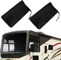 Winter-Proof Insulated RV Mirror Covers for Class A Motorhomes - Waterproof Sun Frost Protection-Black