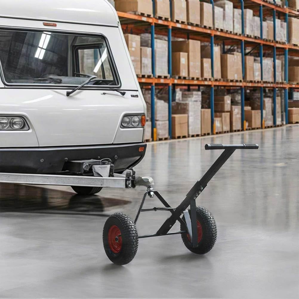 Trailer Dolly with 2" Hitch Ball – 600 LBS Capacity Heavy Duty Steel Trailer Mover with 13" Flat-Free Tires, Wide Wheelbase for Stability, Ideal for RV, Boat, Camper, Jet Ski & Utility Trailers
