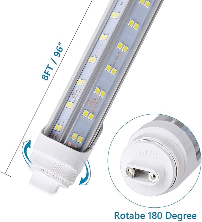 Generic 20 Pcs, 8ft R17D LED Tube Light, F96 t12 HO 8 Foot Led Bulbs, 100-277V - Image 4