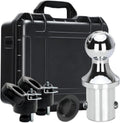 60618 Puck System Gooseneck Hitch Ball Kit, for 2013-2023 Dodge RAM 2500 3500, 2-5/16 Inch Gooseneck Ball for Truck Bed with 2 Gooseneck Safety Chain Anchors(30000 lbs GTW/ 7500 lbs VTW)Carrying Case