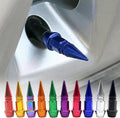 16pcs, Colorful, 45mm, Car and Motorcycle, 8v1 Universal, Hexagonal Short Pointed Bullet Shape Valve Stem Caps