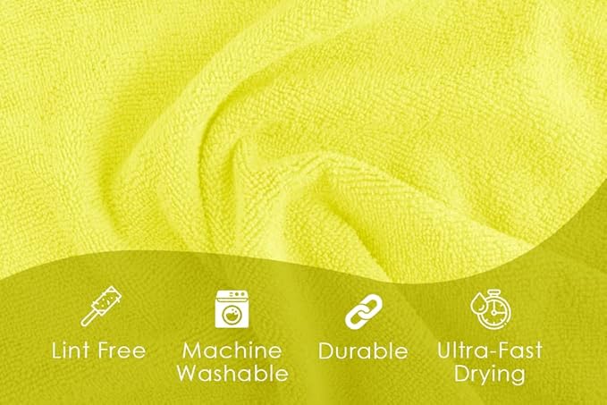 Avalon Towels Microfiber Cleaning Cloths Size 16" x 16", Highly Abs...