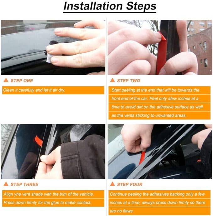 Smoke Sun/Rain Guards Window Visors Compatible - Image 5