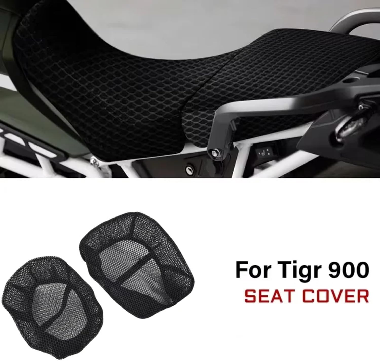 Suitable for TIGER900 Tiger900 2026 2025 2024 Motorcycles, mesh Breathable and Heat-Insulating seat Cover for Summer Sun Protection.