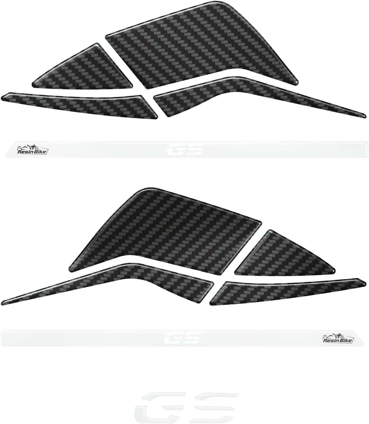 Resin Bike Motorcycle Hand Guard Reflectors Compatible with BMW R 1250 GS - R1250 GS Adventure Motorcycle Reflectors Reflect Light. 3D Resin Sticker Triple Black - HP - Trophy - Rallye 2021 2022