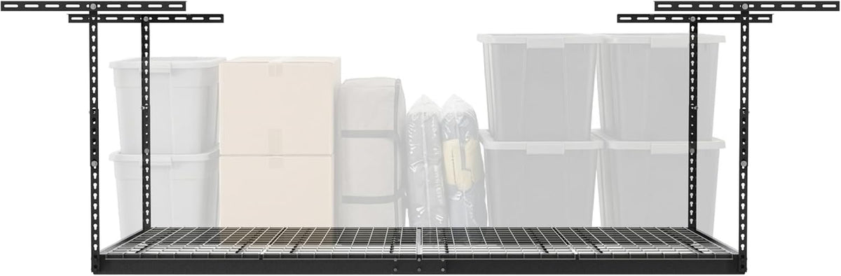 monsterrax 4x8 overhead garage storage rack, gray, 24"-45", main product view