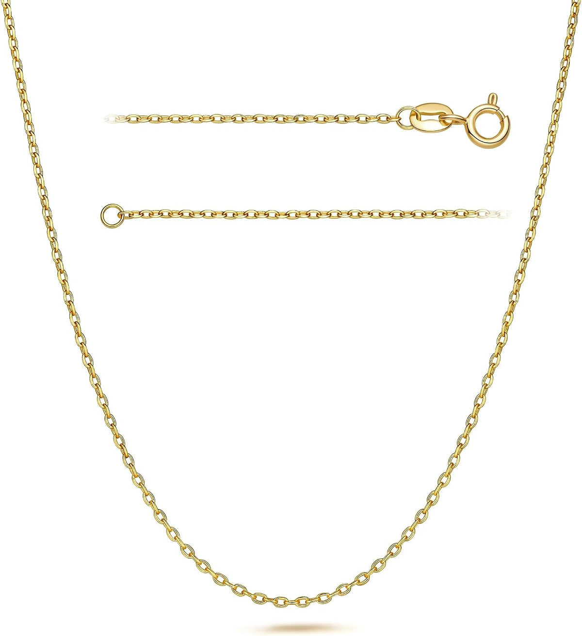 mona milani 14k gold chain for women cable, main product view