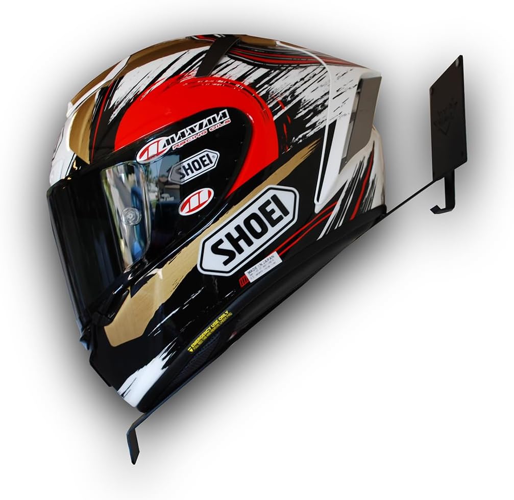 Motorcycle Helmet Holder - Helmet Wall Mount - Dirtbike Rack Hanger Display Stand Hook - SportBike Bicycle Racing Gear Storage Garage Organizer - Made in USA
