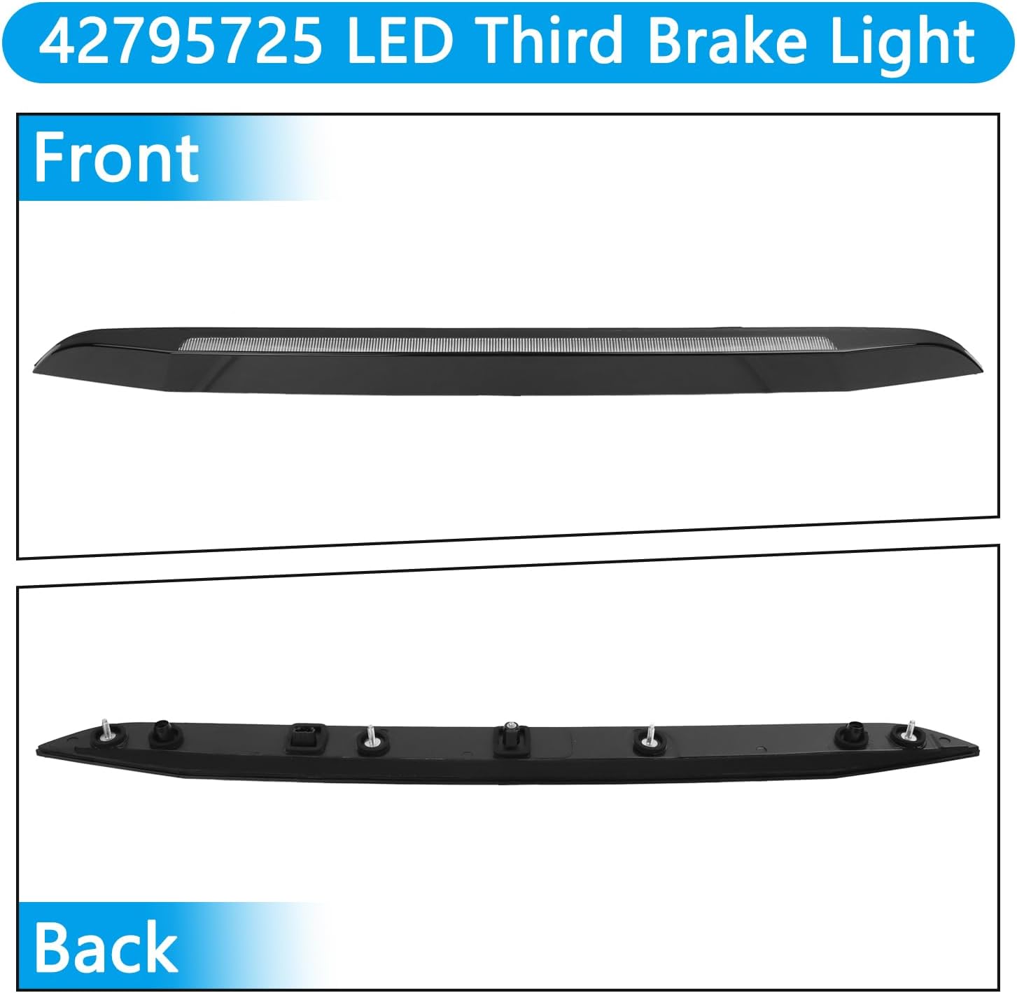 42795725 LED High Mount Stop Light, Compatible with Chevy Malibu 2016-2025 Third Brake Light Rear Center Stop Light Lamp Assembly Replaces# 42795725