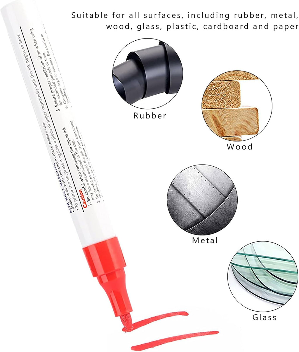 Professional Car Tire Pens for Most Cars, Truck, SUV (Red)