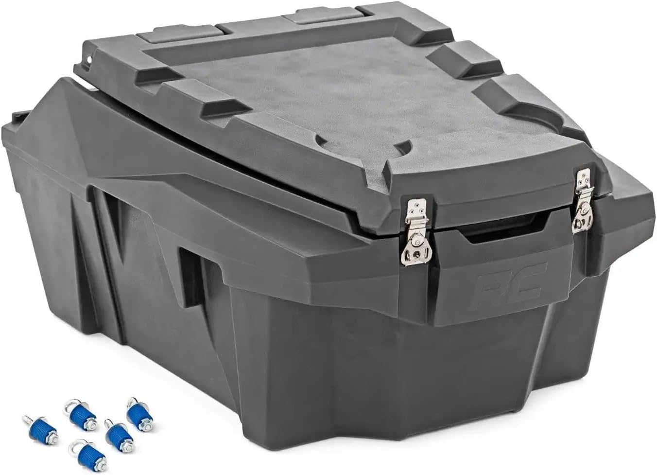 Rough Country Rear Bed Cargo Box for Polaris RZR XP 1000 (2 & 4-Seat Models) - 27-Gallon Storage Capacity, Watertight Seal, High-Impact UV-Resistant, Lockable Latches