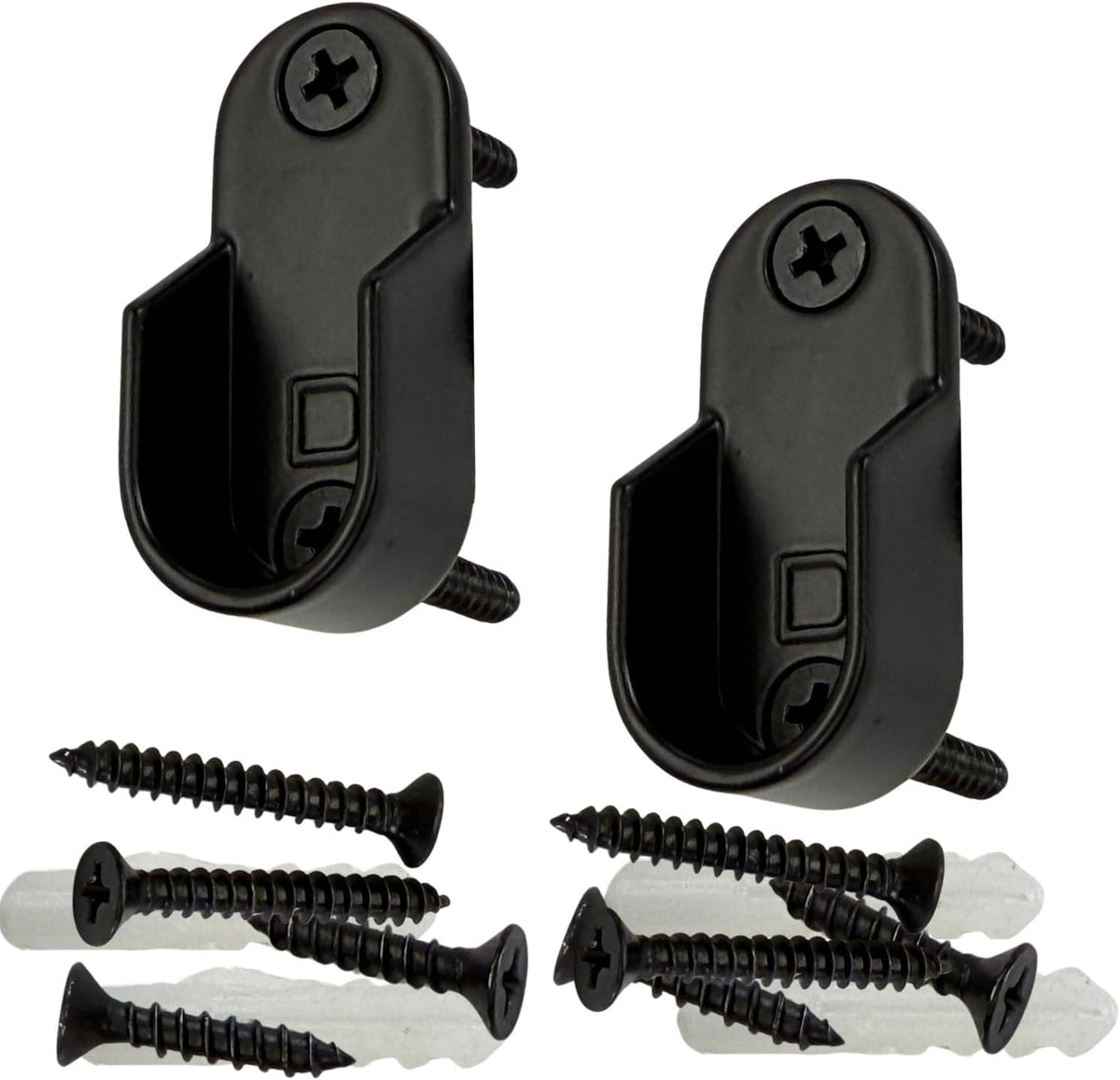 oval closet rod end supports | screw on, main product view