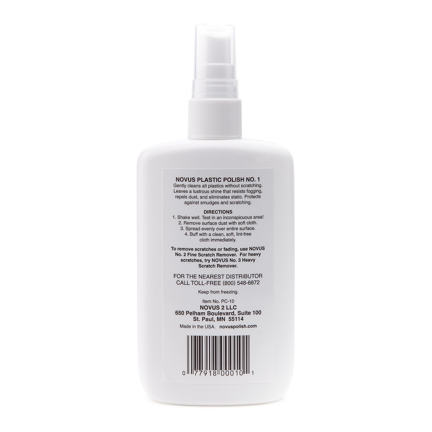 NOVUS 7020 | Plastic Clean & Shine #1 | 8 Ounce Bottle