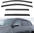 4pcs Front+Rear Smoke Tint Sun/Rain Guard Outside Mount Tape-On Vent Window