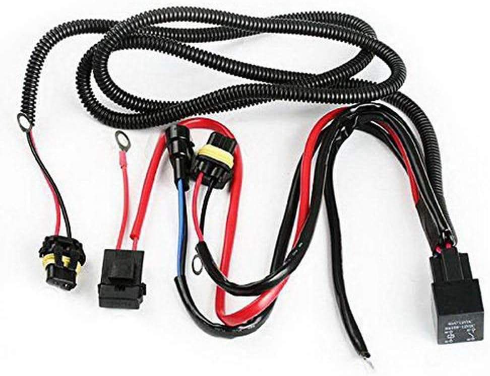 iJDMTOY 9005 9006 H10 9145 HB3 HB4 Light Bulb Size Fit Relay Wire Harness Wiring Kit