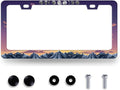 Moon Phase License Plate Frame Mountain Night Stars License Plate Holder Front by RNKATIH
