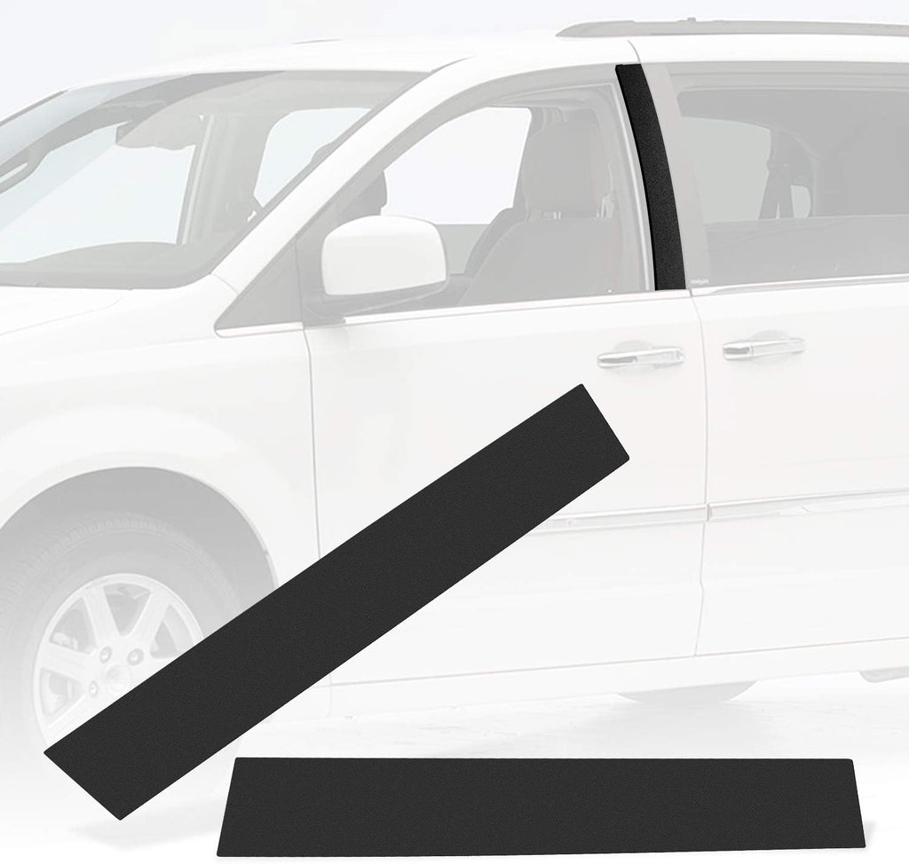 RANSOTO 926-446 B Pillar Trim Door Molding Compatible with 2008-2020 Chrysler Town Country, Dodge Grand Caravan Driver & Passenger Side Windshield Outer Cover Replaces 926-445 5020664AA 5020665AA