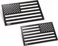 TACTILIAN Black American Flag Magnetic Decals - Made in USA Flag Magnets with White Star for Trucks Bike - Tactical Car Decal Magnets Bumber Stickers, Patriotic Fridge Magnets