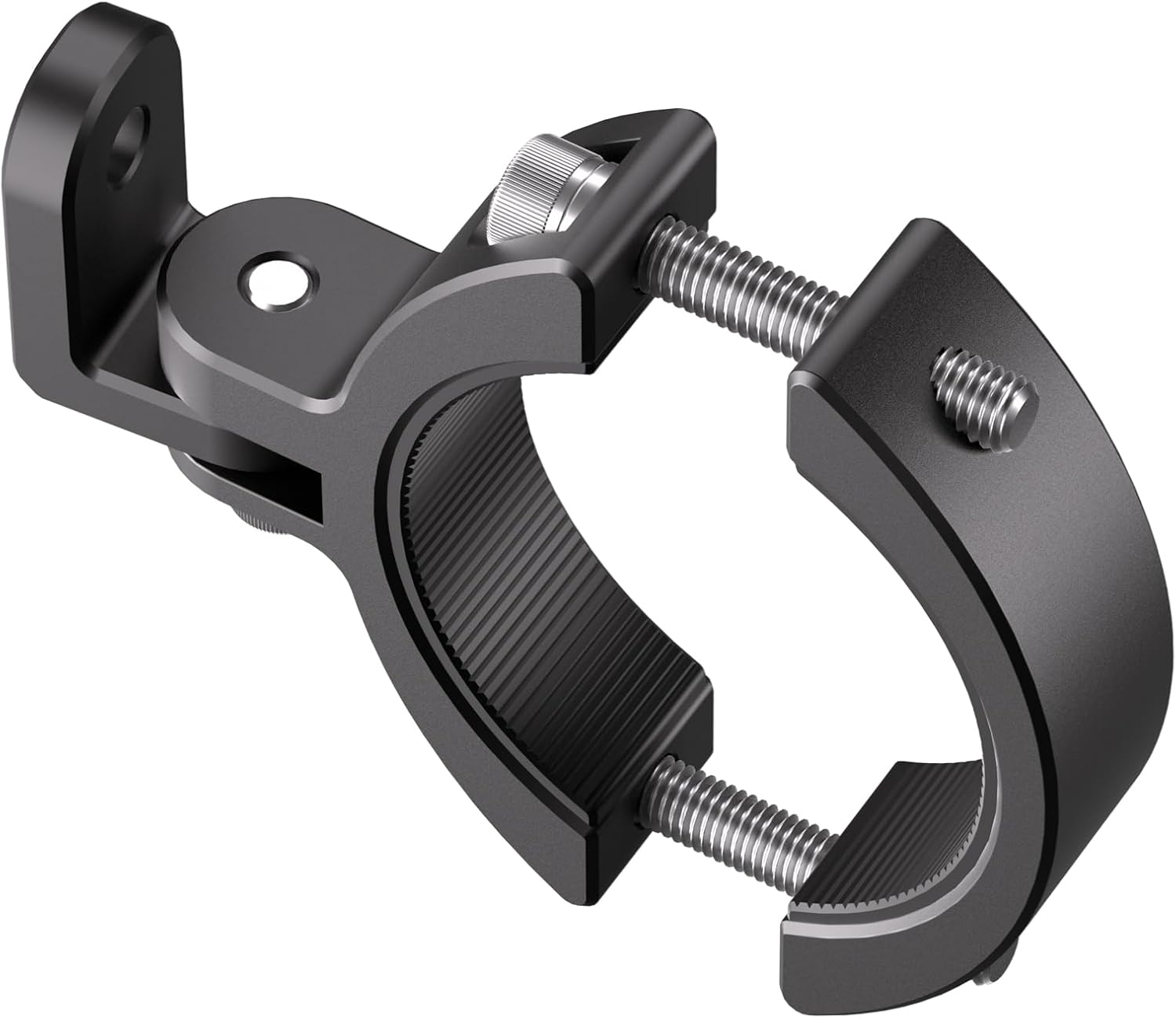 LOKTENWO 2PCS LED Light Bar & Fog Light Mounting Brackets, Aluminum Alloy Off-Road Light Mounts for 1.85"-3" Diameter Bull Bar, Front Bumper Guard and Roll Cage, Fits Jeep, Truck, SUV, UTV