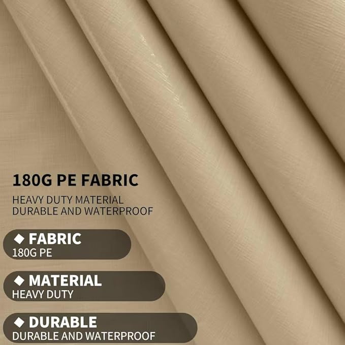 Rutile 12 x 20 FT Carport Replacement Cover, Heavy Duty Car Tarp Canopy Tent - Image 6