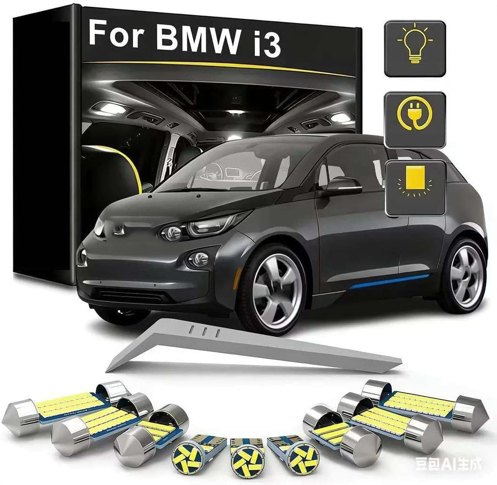 9Pcs Car LED Interior Light Indoor Reading Trunk Glove Box Lamp Kit,for i3 2014 2015 2016 2017 2018