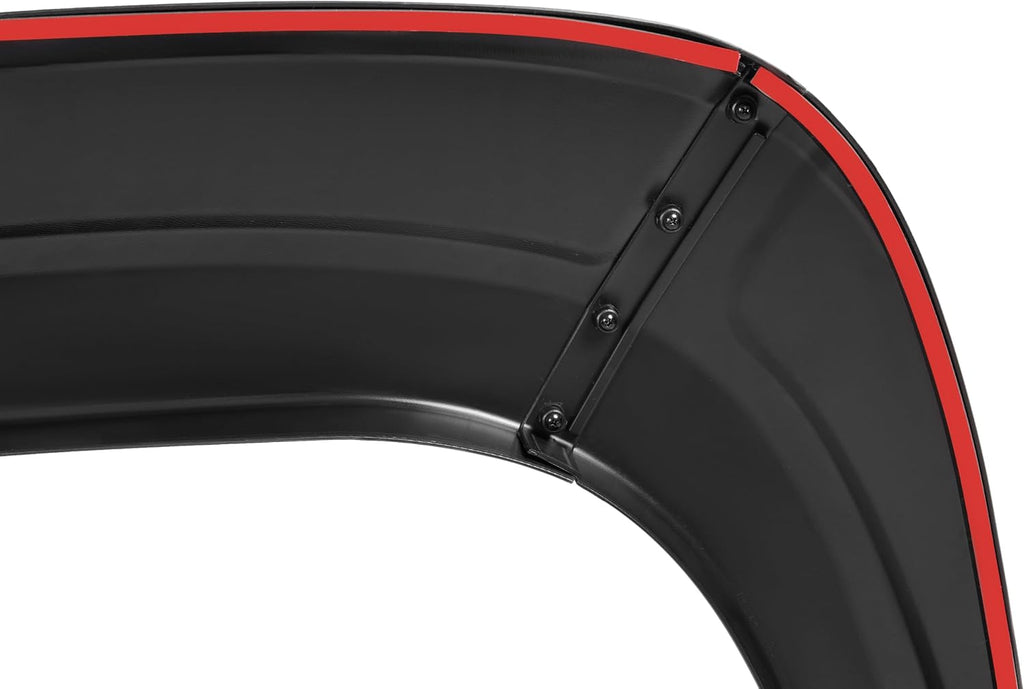 ALMULOO 4Pcs Fender Flares Compatible with 2007-2013 GMC Sierra 1500 2500 HD 3500 HD 6'6" bed Only Wheel Arch Covers Plastic(PP) Textured Black