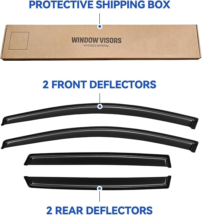 Window Visors Rain Guards for 2007 2008 2009 2010 2011 Honda CRV, Out-Channel - Image 6