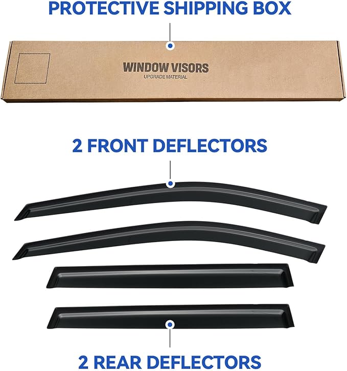 Window Visors Rain Guards for 2021-2025 Nissan Rogue, Out-Channel Window Vent - Image 5