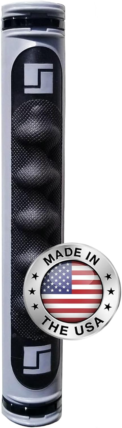 Stromberg Carlson Lend-A-Hand AM-01 Dura Grip RV Handle Replacement – Rubber Rail Cover for 1" Diameter Step Handles, Easy to Install Grab Bar Wrap for Entry Assistance – 9"L, Gray & Black