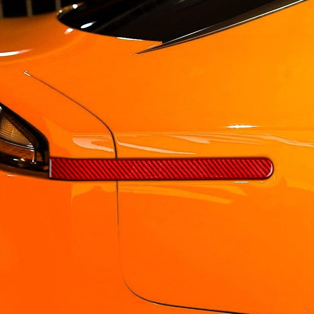 NVCNX Real Premium Carbon Fiber Accessories Compatible with KIA Stinger GT 2018-2023 2019 2020 2021 2022 Car Tail Light Cover Decal Decoration Exterior Trim Sticker Red