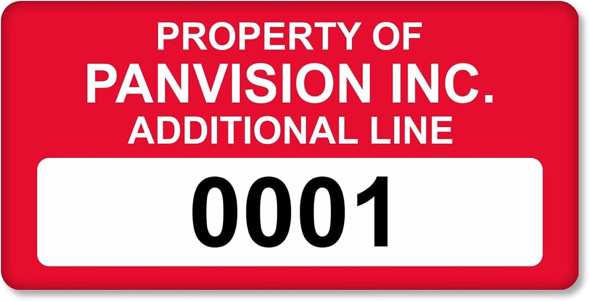 "custom asset labels with sequential numbering" | 0.75", main product view