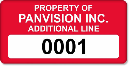 "custom asset labels with sequential numbering" | 0.75", main product view